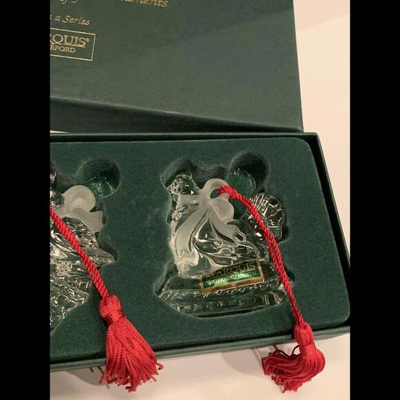Marquis Waterford Crystal 1st In Series Set Of 3 Ornaments 12 Days Of Christmas - Picture 6 of 12